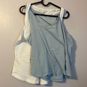 J. Crew Blue and White Tank Tops